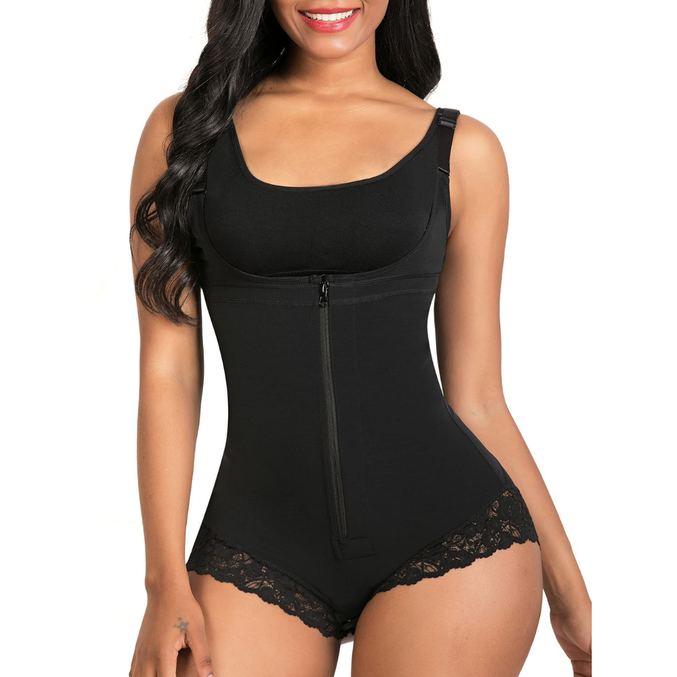 Bali Womens Lace N Smooth Firm Control Body Briefer - Best-Seller, 34B,  Black 