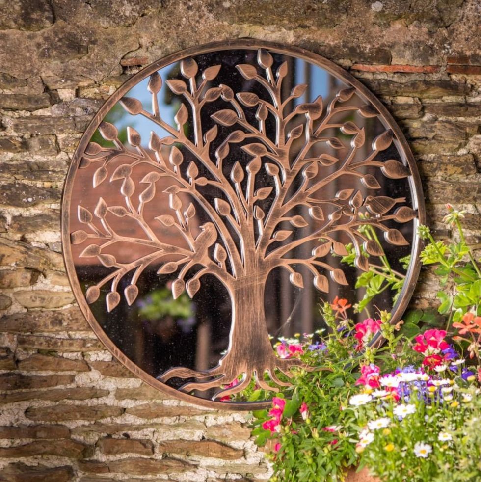Tree of Life Garden Mirror - Bronze