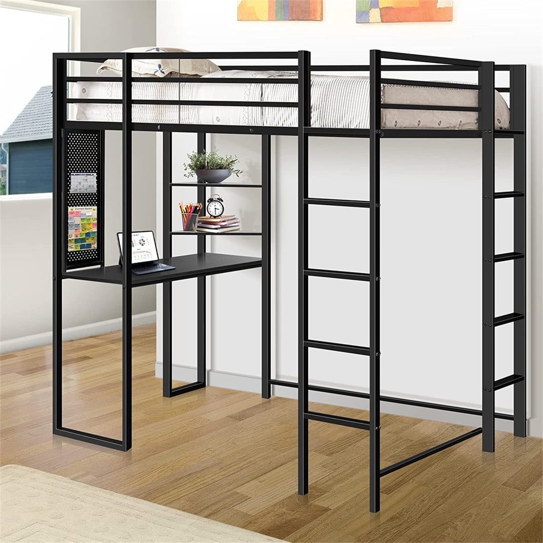 Loft bed with desk deals under $500