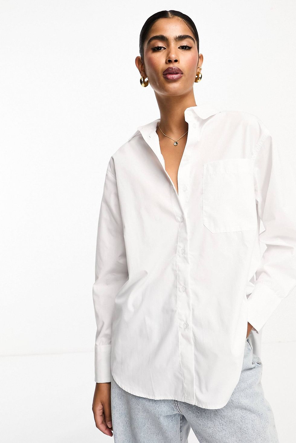 Linen Shirt Women With Silk Oversized Long Sleeve Shirt Button