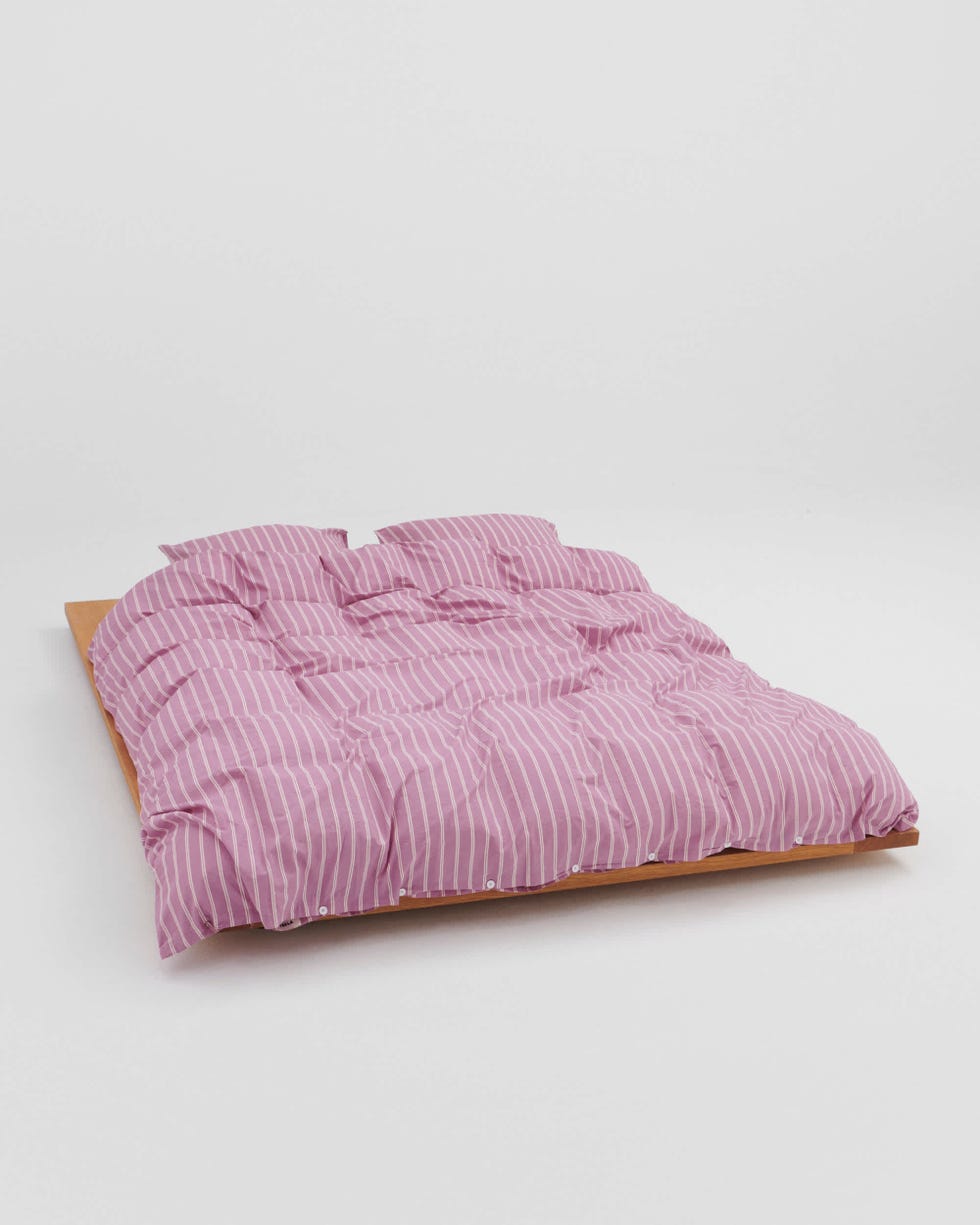 Mallow Pink Stripes Duvet Cover