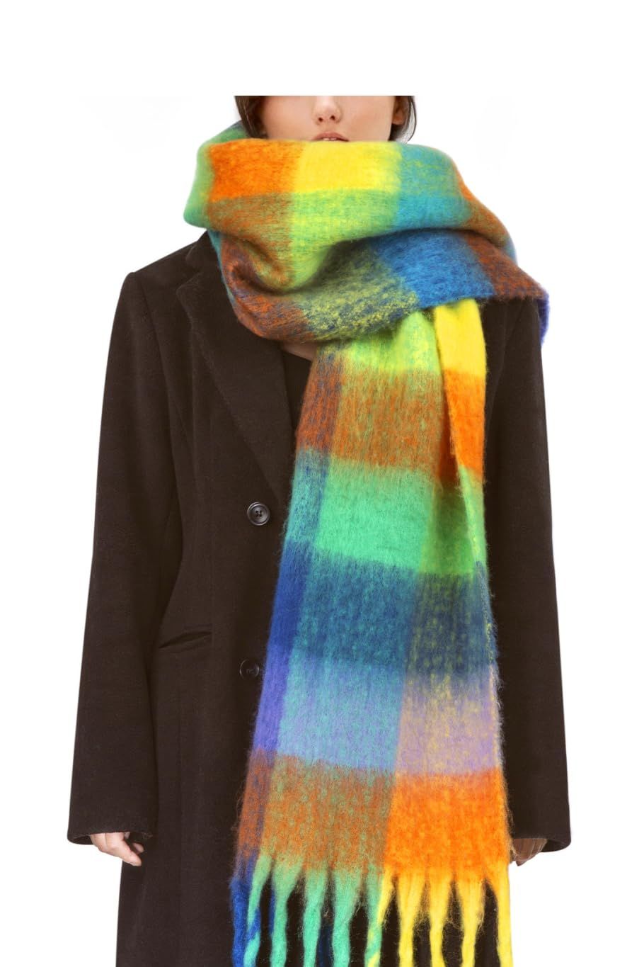 Women's Chunky Check Scarf from Crew Clothing Company