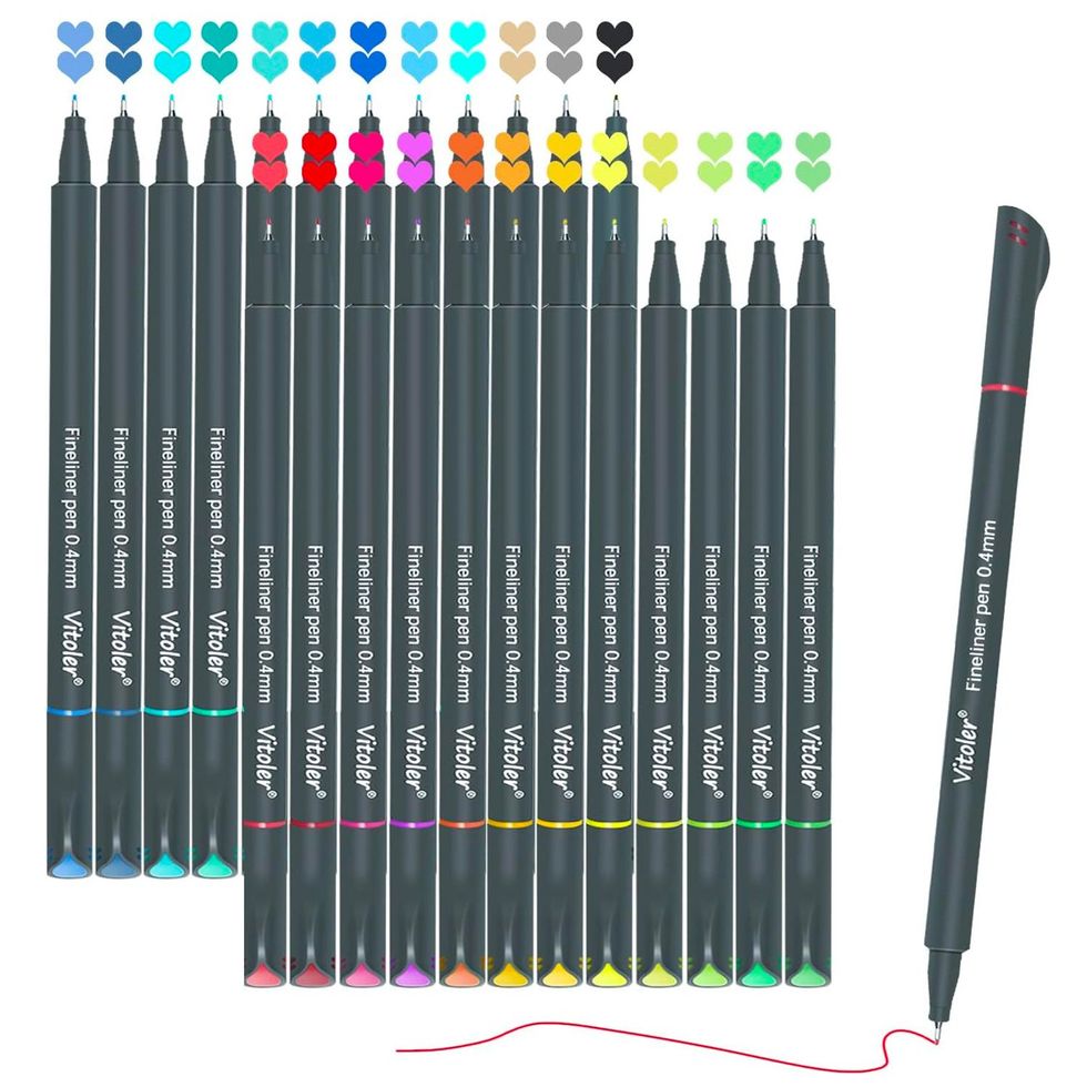 Fine-Point Colored Journaling Pens