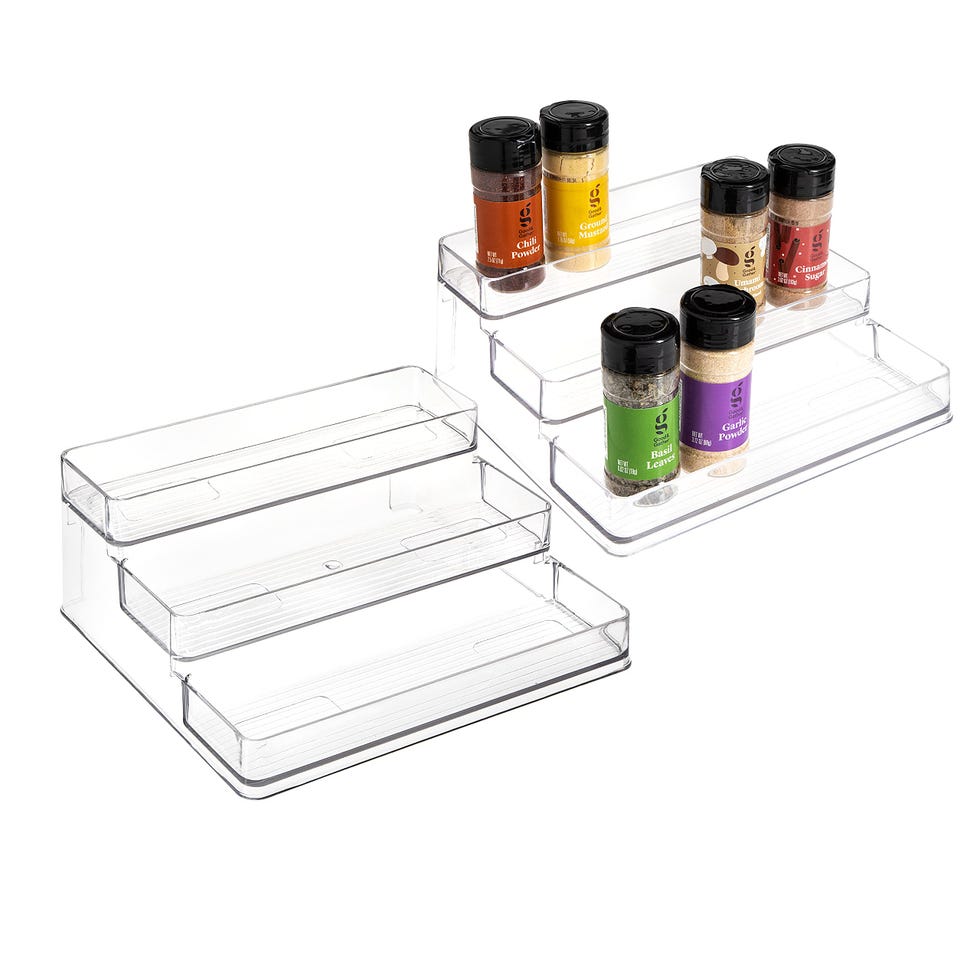 Safely Stack Spices on Shelves With a Clear Rack Safely Stack Spices on Shelves With a Clear Rack