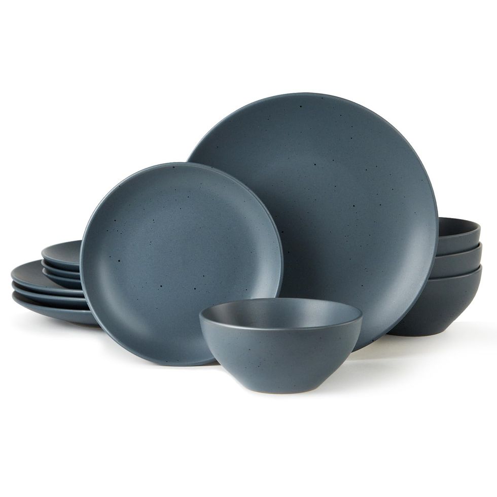Rigby Dinner Plate Set Charcoal Navy