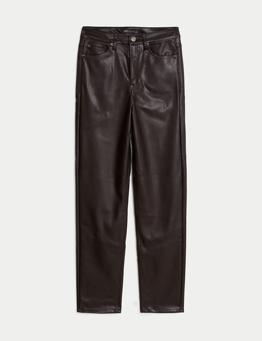 Reclaimed Vintage straight leg leather look trouser | ASOS