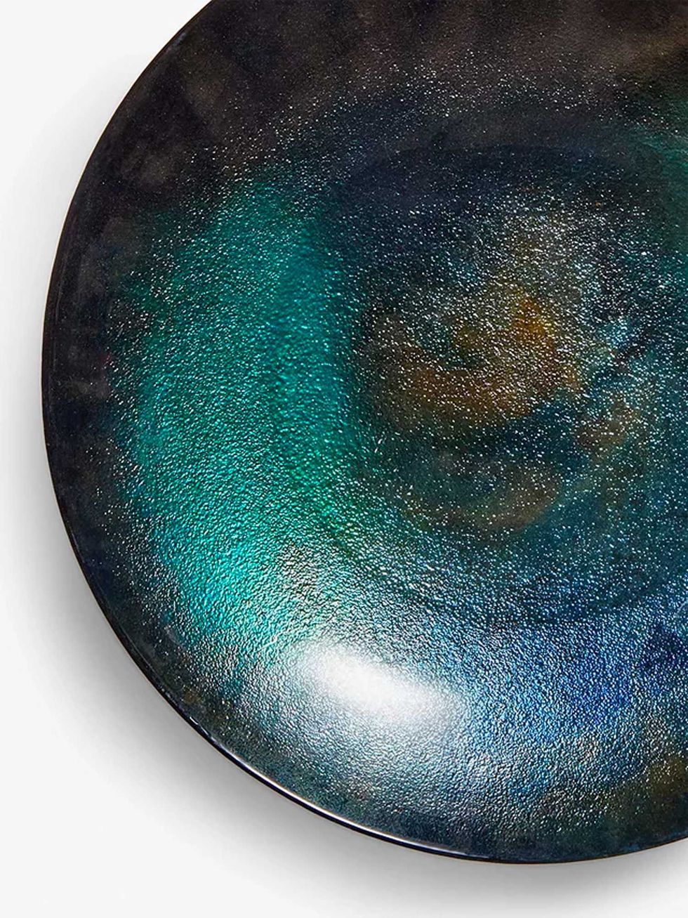 Decorative Glass Bowl, 40cm, Green
