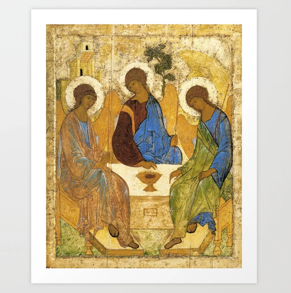 Holy Trinity art print by Andrei Rublev