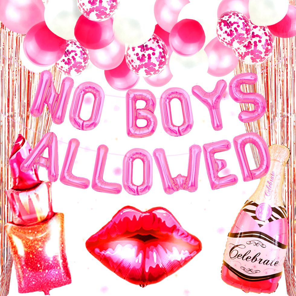 No Boys Allowed Sign Balloons