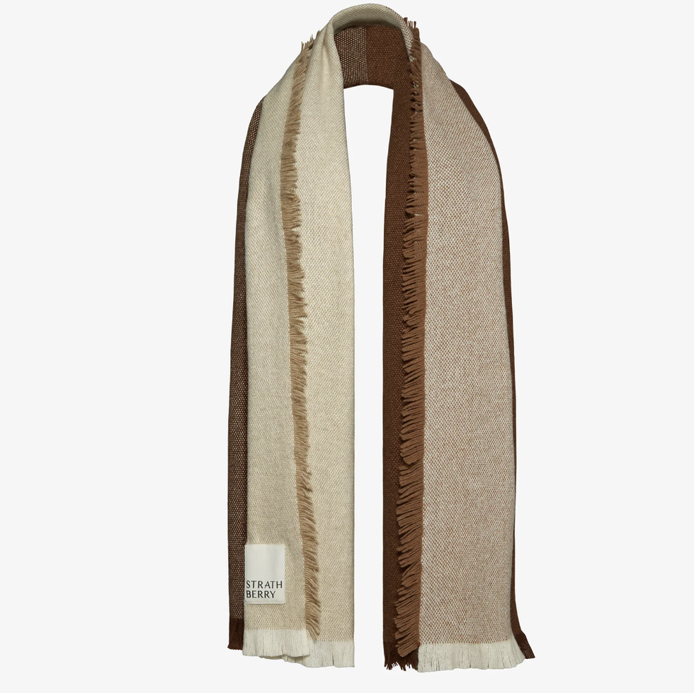 Cashmere And Wool Colourblock Scarf