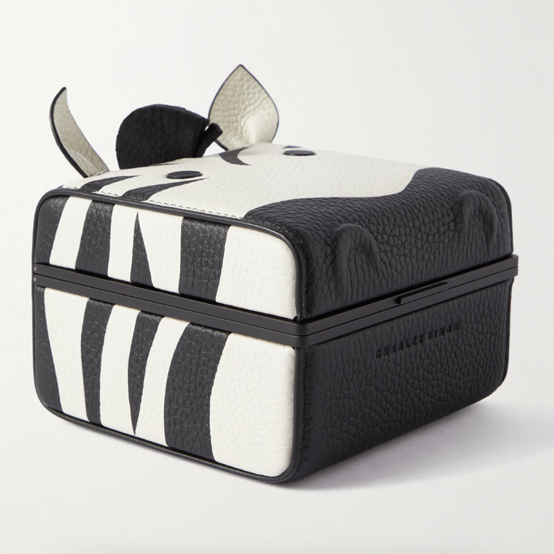 Eaton Zebra Reise-Uhrenetui aus Vollnarbenleder
