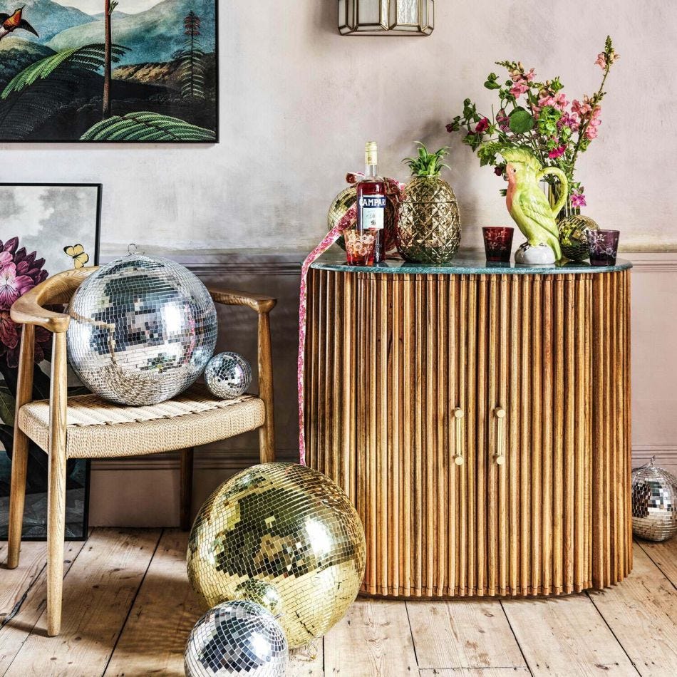 Graham & Green Chinora Oval Green Marble Bar