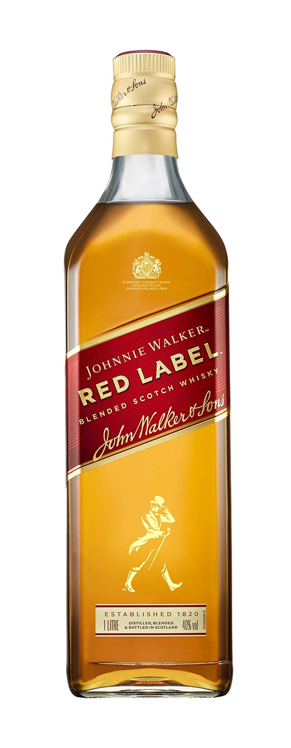 Red label whisky escocés blended, 1 l