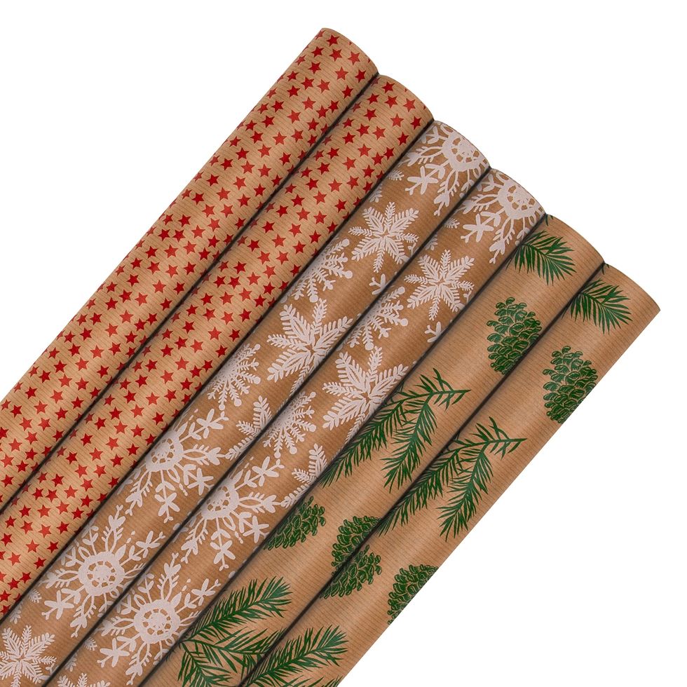 Hallmark Recyclable Christmas Wrapping Paper for Kids with Cut