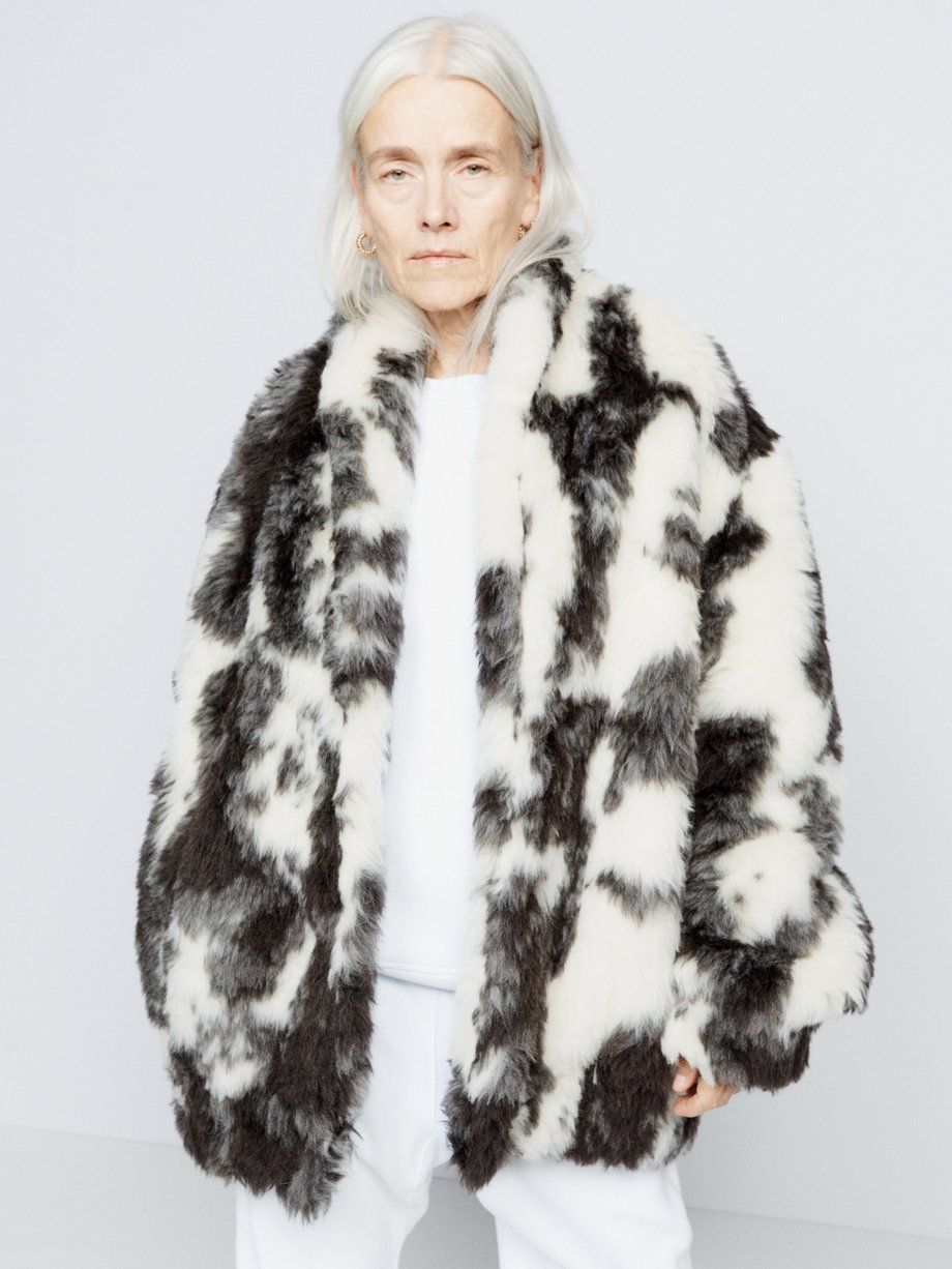 Exaggerated Faux-Fur Bomber Jacket
