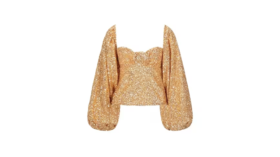 Regali di Natale: la blusa oro con paillettes di The Attico