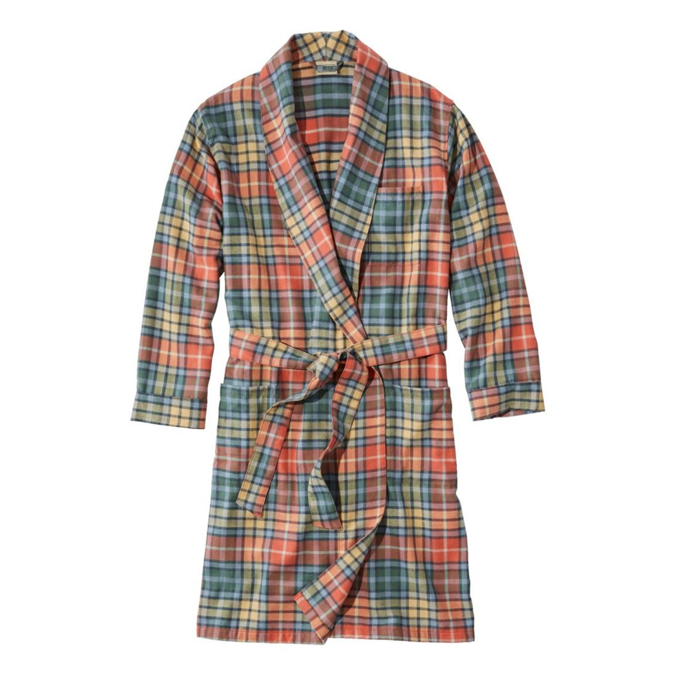 Kids' Unisex Long Plaid Flannel Robe 