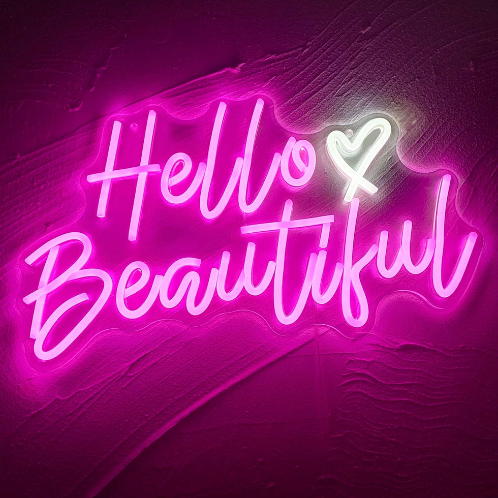 "Hello Beautiful" Neon Sign 