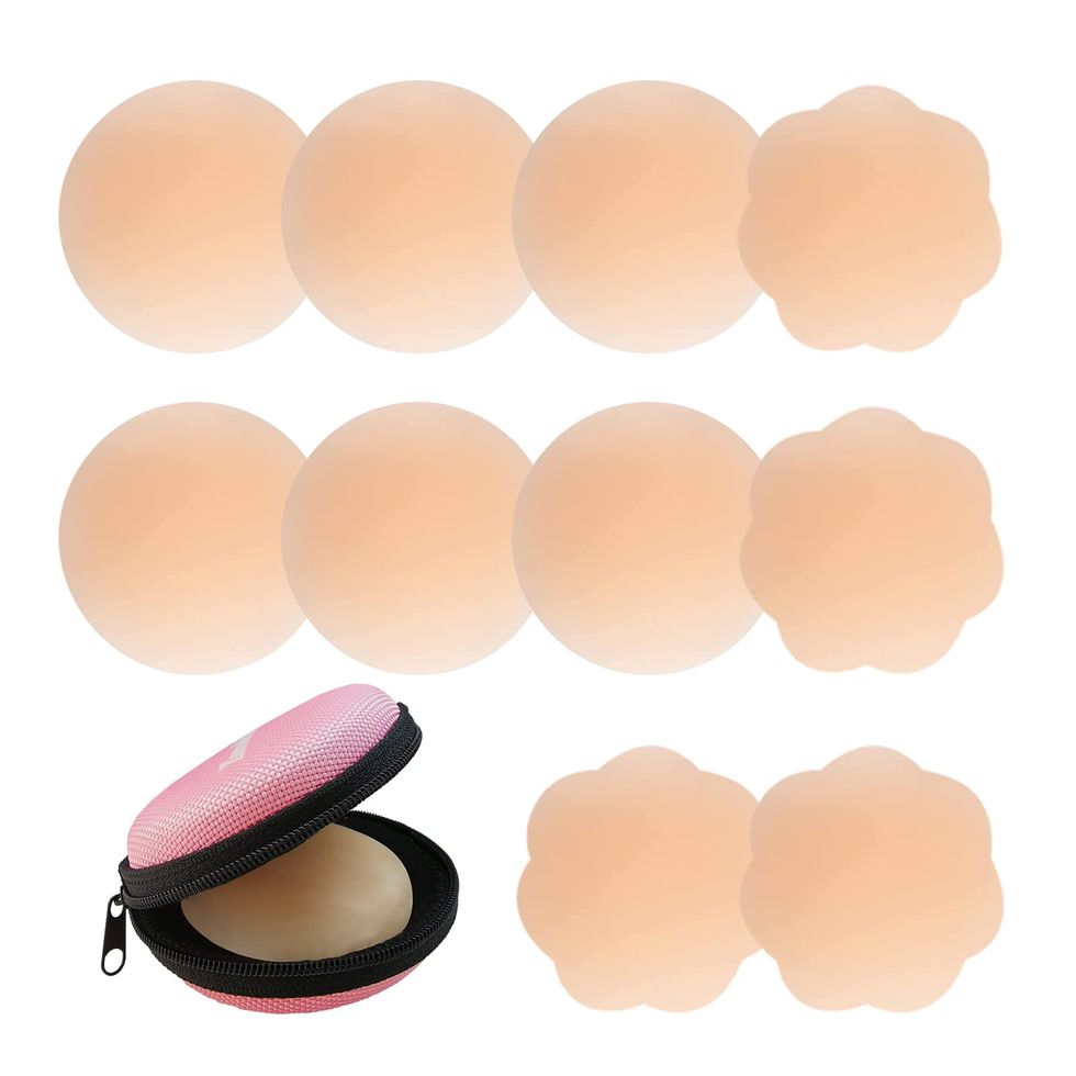 8 Pairs Nipple Covers for Women, Silicone Reusable Pasties Adhesive  Invisible Nippleless Covers Sticky Breast Petal