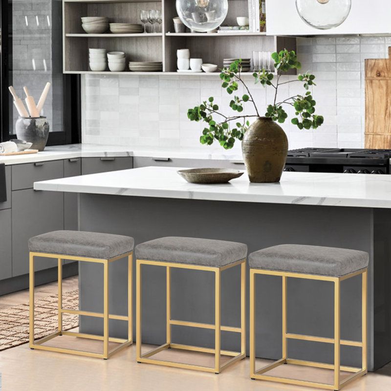 Wayfair kitchen island chairs with online backs