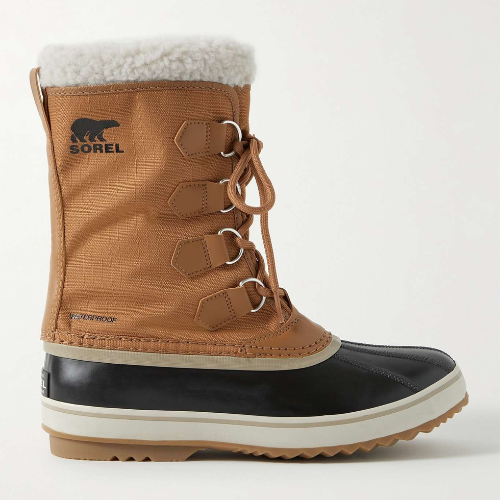 1964 Pac Faux Shearling-Trimmed Nylon-Ripstop and Rubber Snow Boots