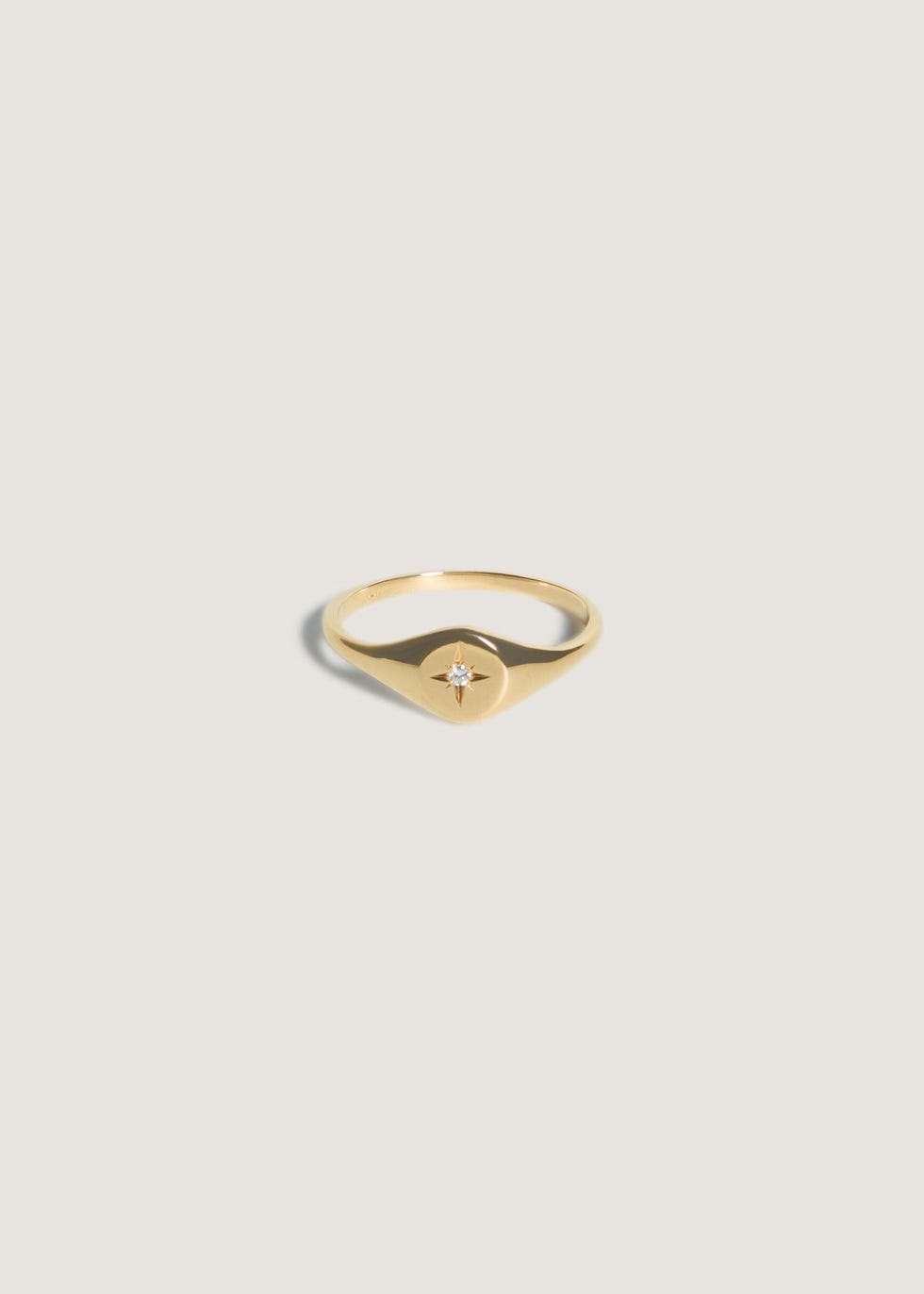 Petite North Star Signet Ring
