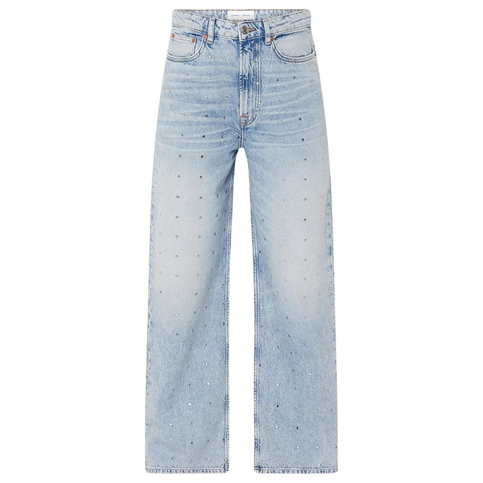 Samsøe Samsøe wide-fit jeans met stras