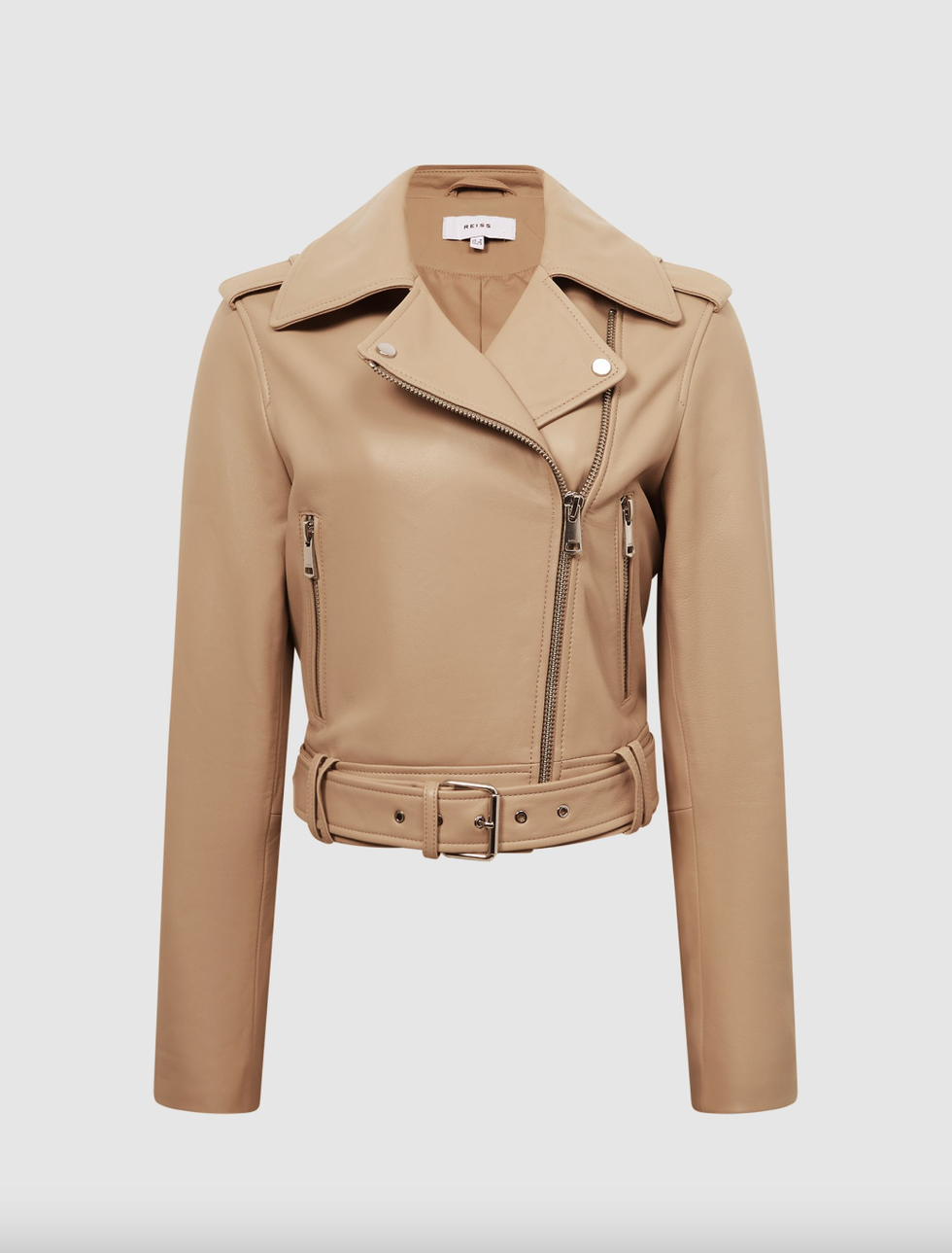 Reiss red hot sale leather jacket