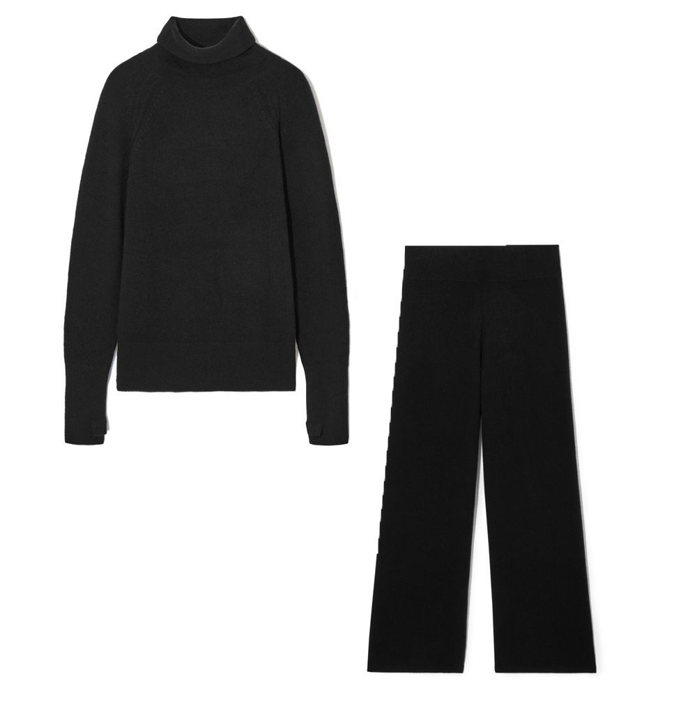 Black store cashmere tracksuit