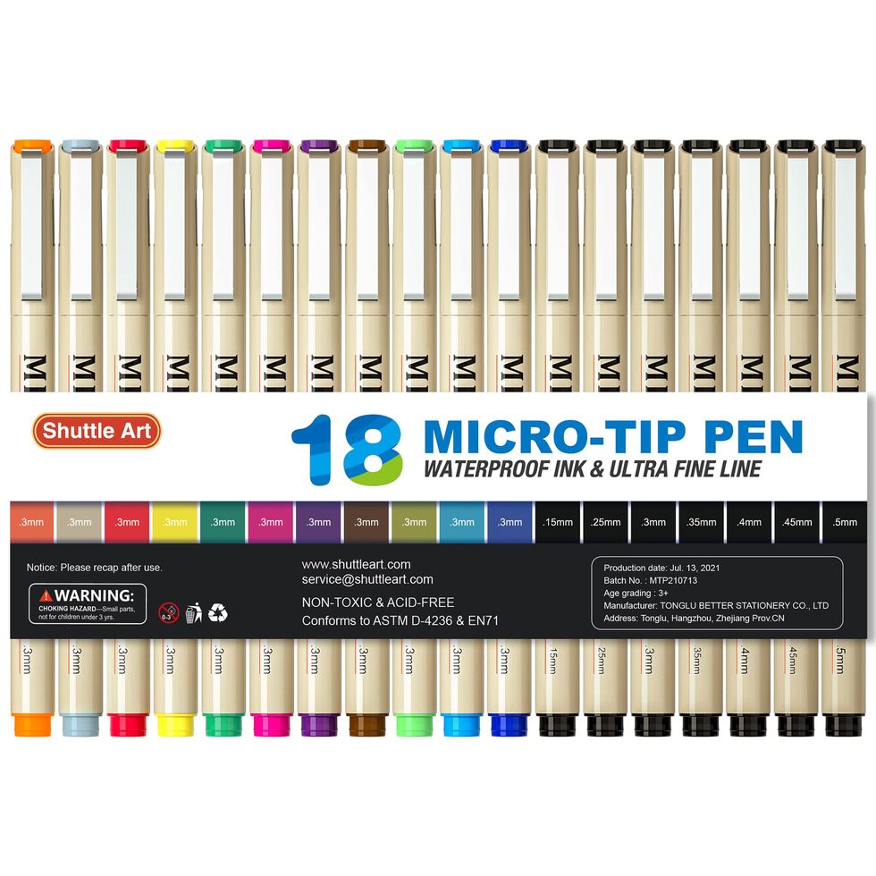 18 Pack Micro-line Pens