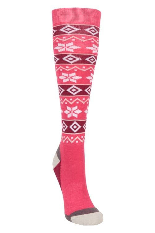 Womens Patterned Ski Socks