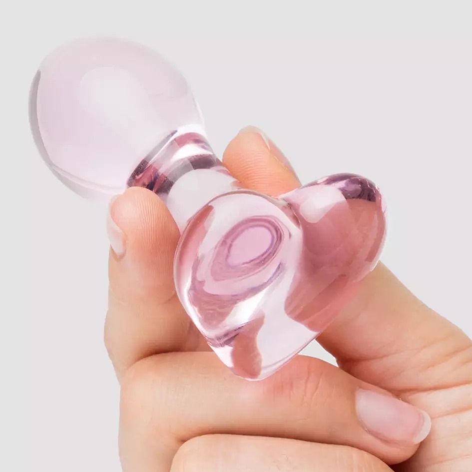 Small Heart Glass Butt Plug