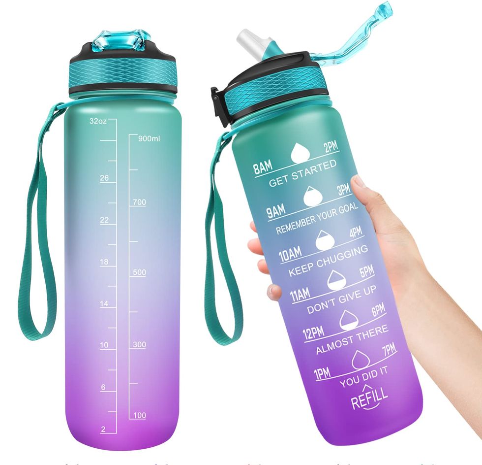 Motivational Water Bottle with Time Markings (1L) 