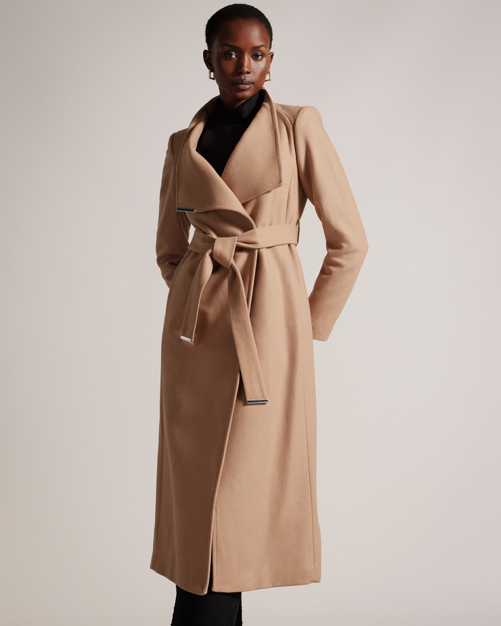 Lucky wool wrap coat online