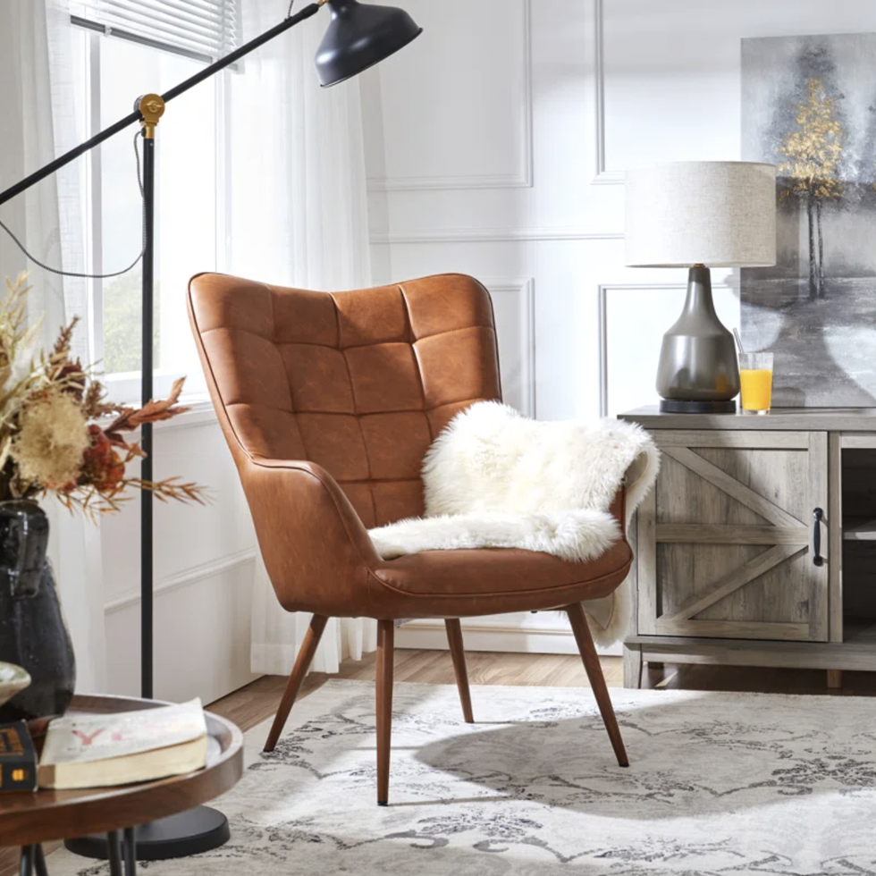 Aichele Tufted Faux Leather Chair
