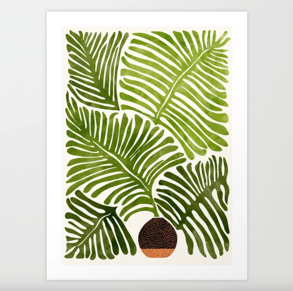 Summer Fern Watercolor Art Print