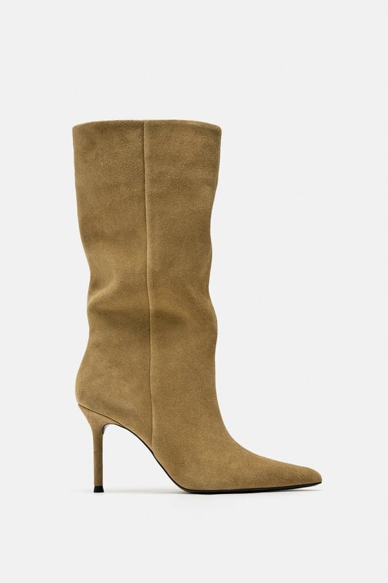 Zara Mid-Calf Suede Boots 