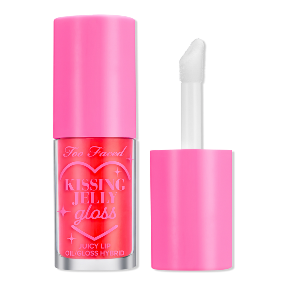 Too Faced Kissing Jelly Ultra-Nourishing Non-Sticky Lip Oil Gloss Hybrid - Sour Watermelon (electric pink)
