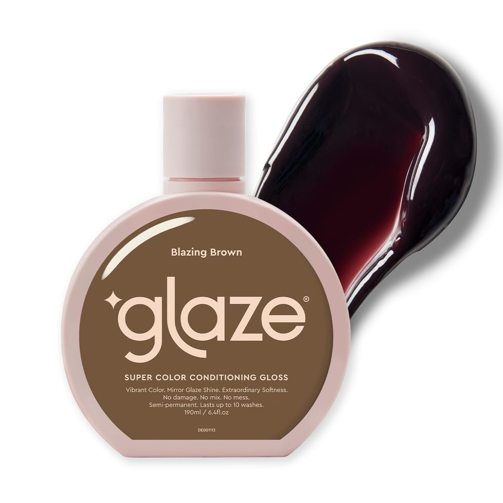 Glaze Super Colour Conditioning Gloss 190ml (2-3 Hair Treatments) Blazing Brown Hair Gloss Treatment & Semi-Permanent Hair Dye. No mix, no mess hair mask colourant - guaranteed results in 10 minutes
