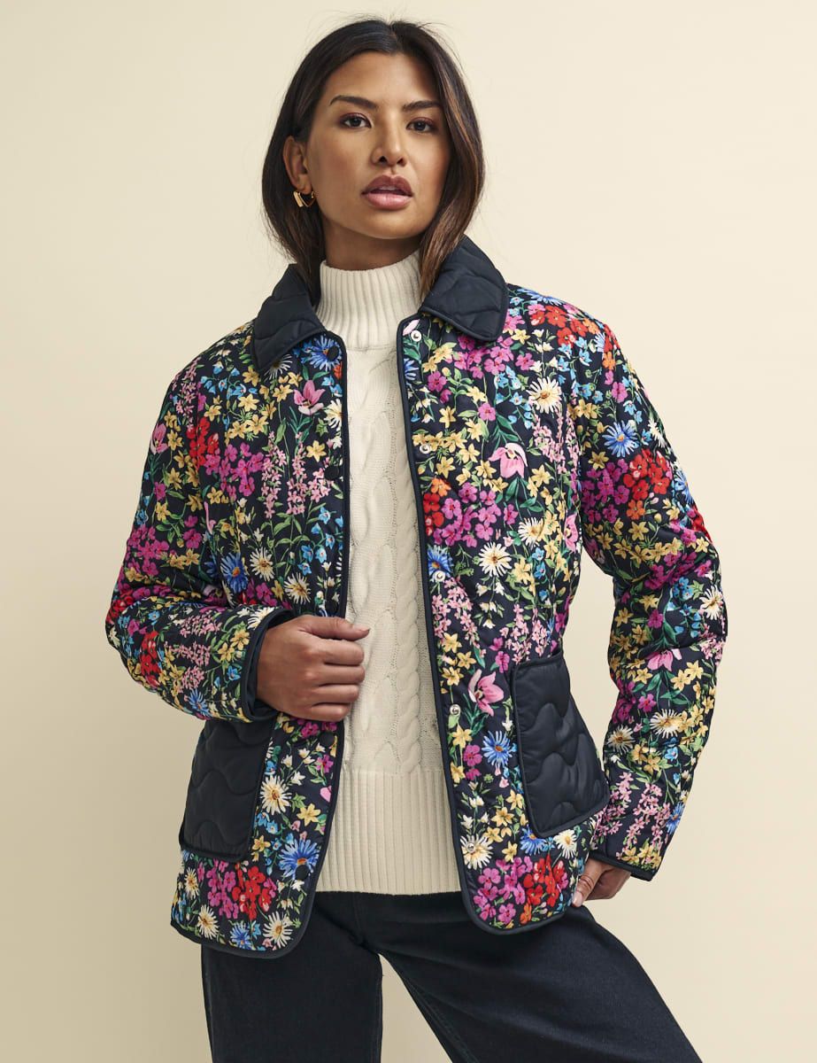 Wildflower Print Quilted Jacket