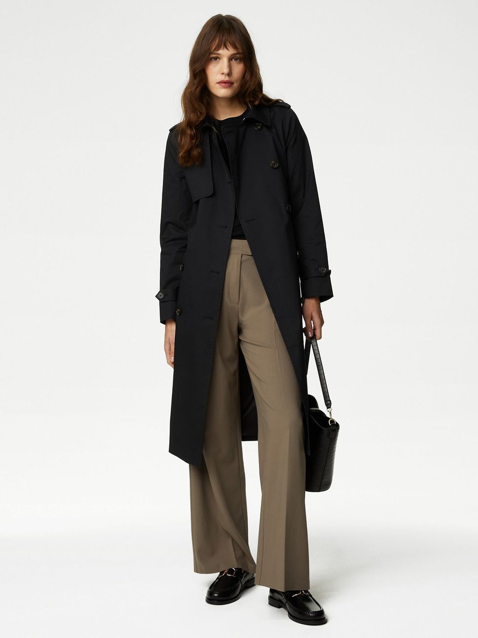 Cotton Rich Belted Longline Trench Coat