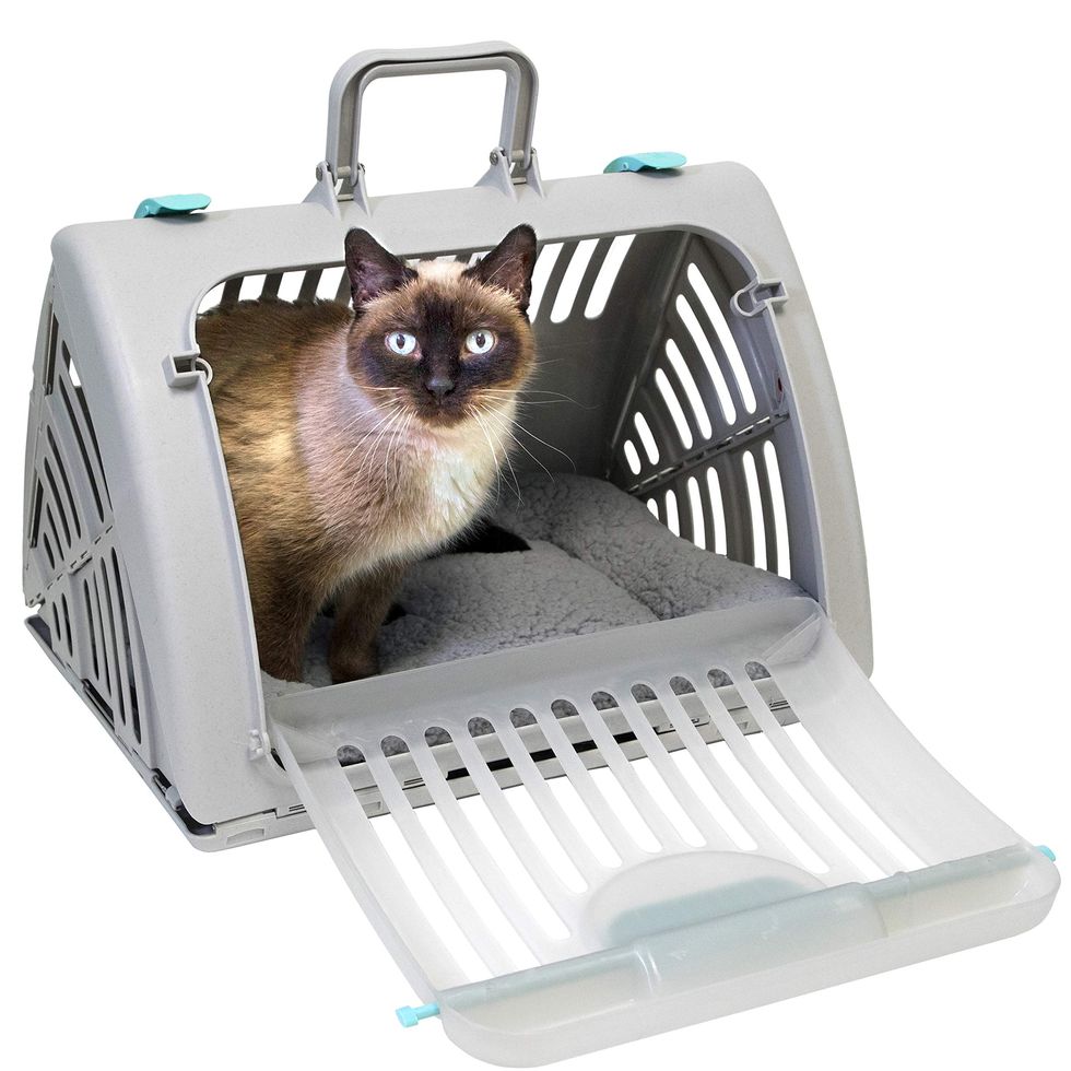 Foldable Travel Cat Carrier with Waterproof Bed