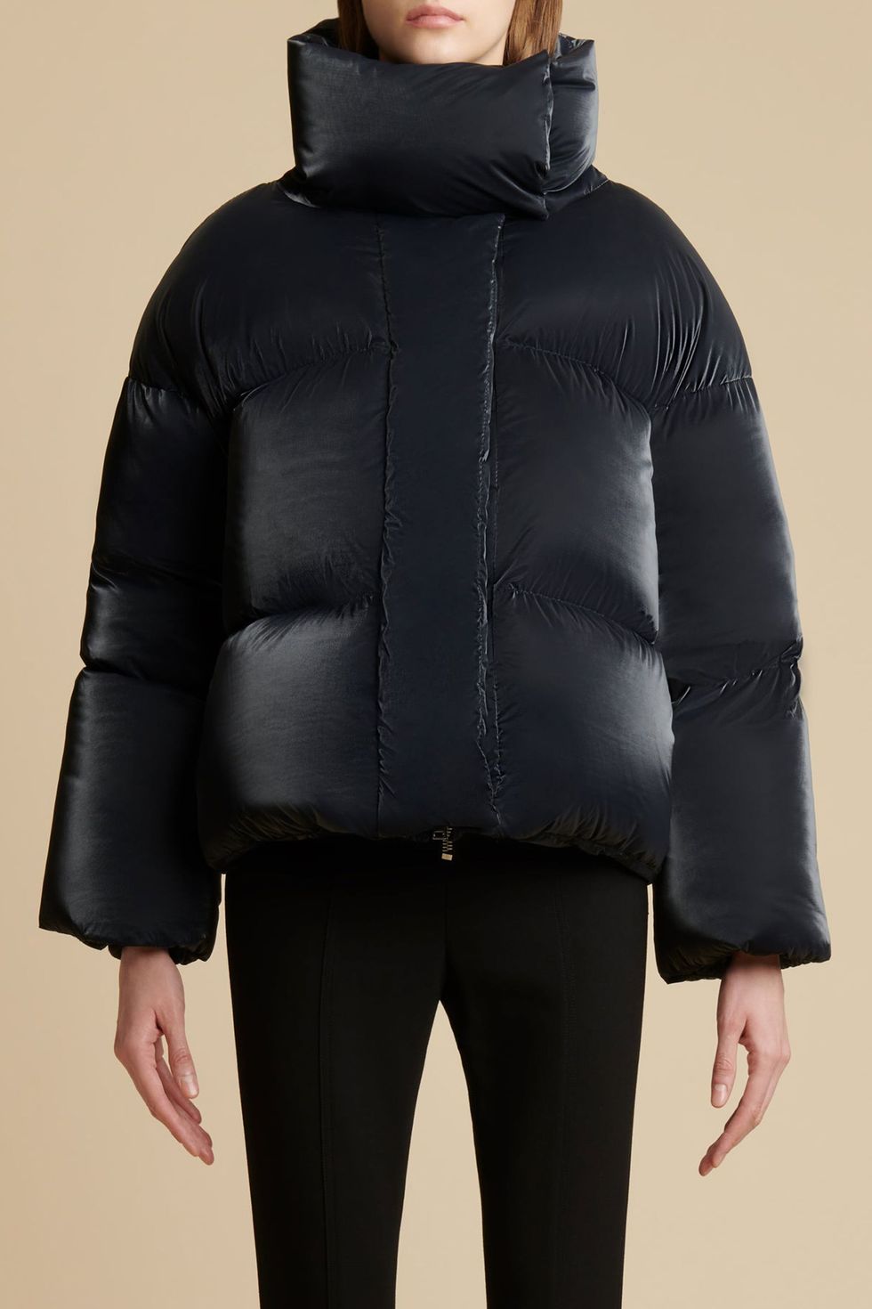 Cropped Black Unlock Your Potential Puffer Jacket