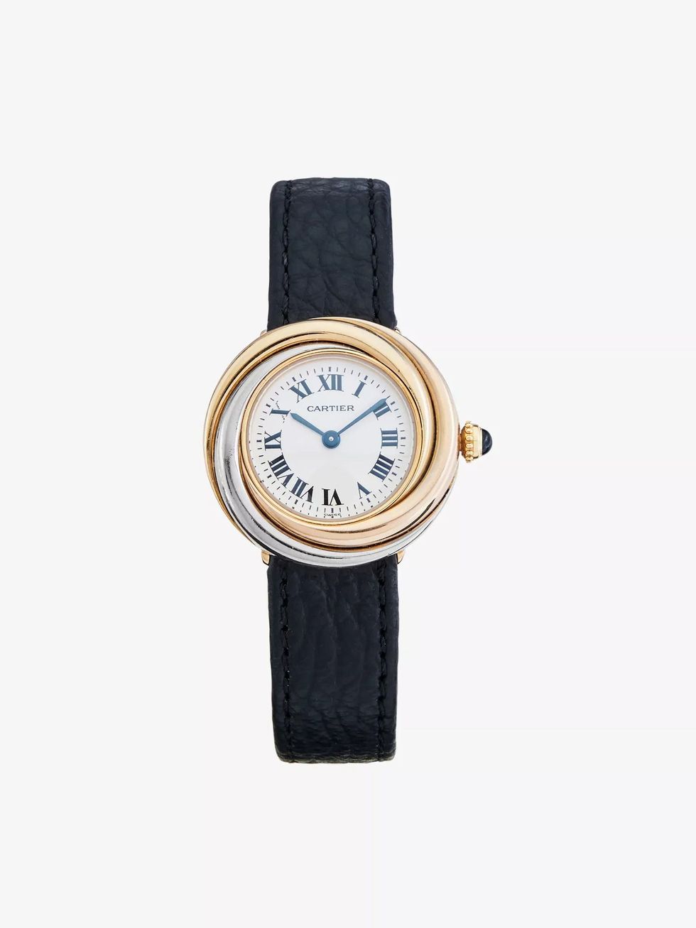 Trinity 18ct yellow-gold and leather movement watch