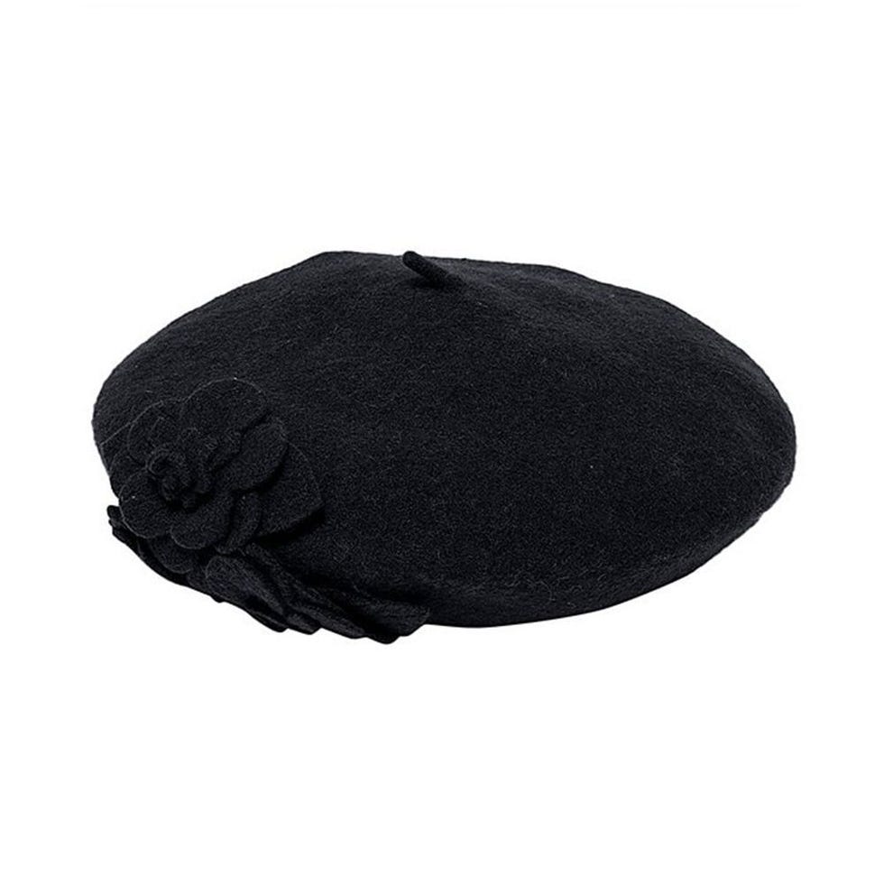 Floral Wool Beret