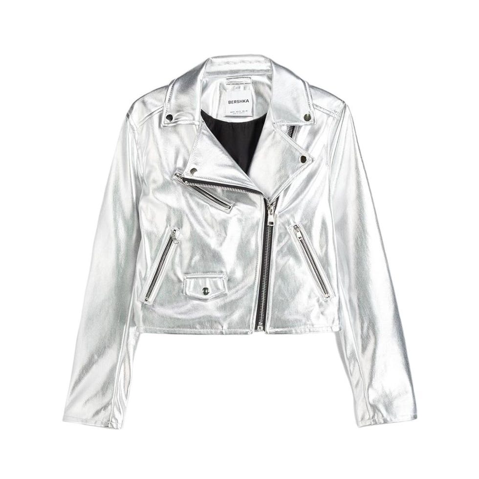 Metallic Biker Jacket