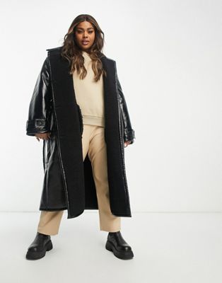 Oversized Bonded Borg and Vinyl Trench