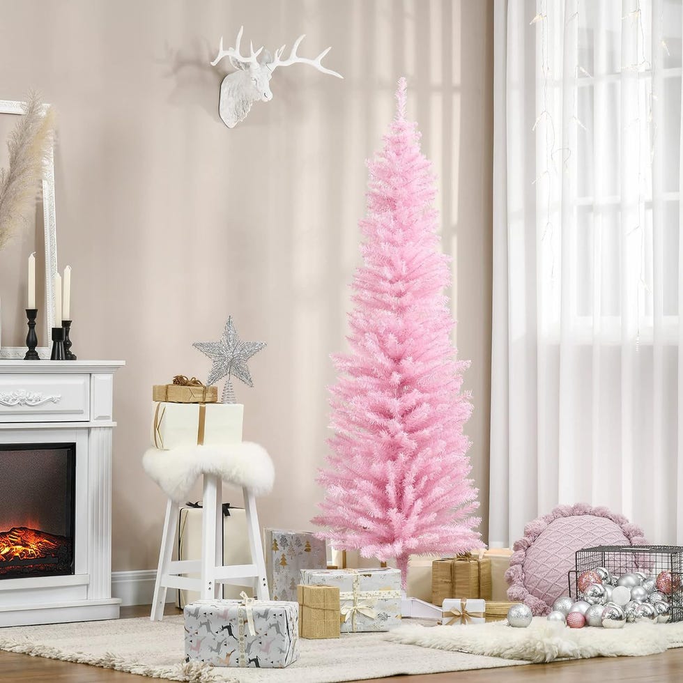 Árbol de Navidad artificial rosa