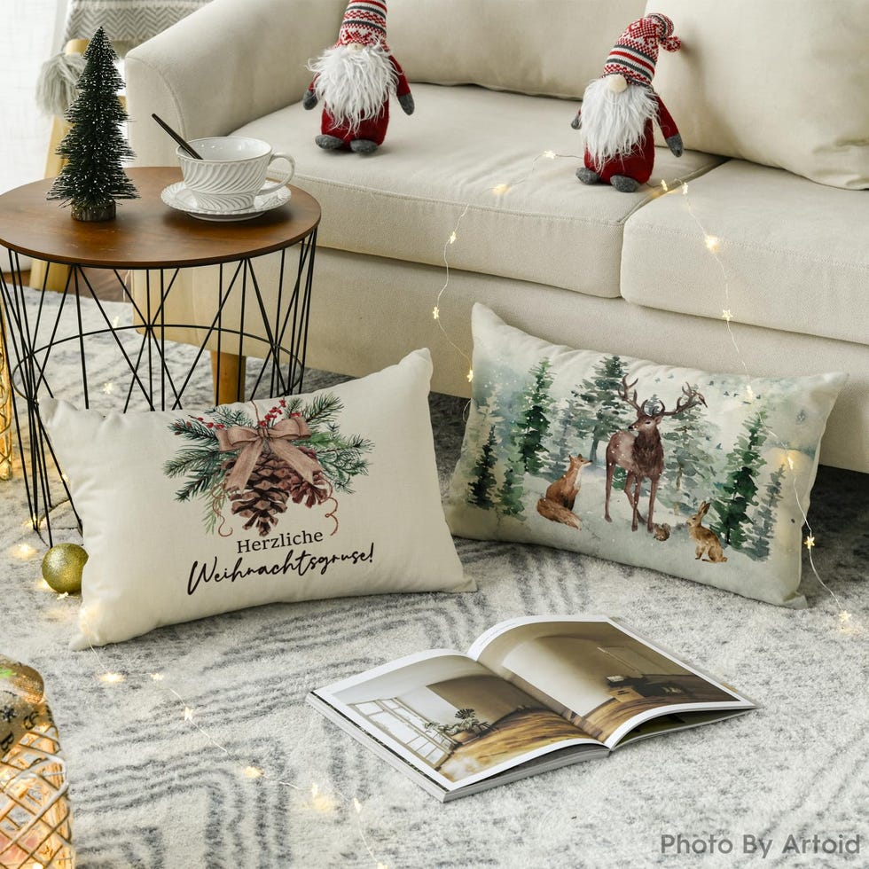 4 Fundas de cojín con diseño navideño 