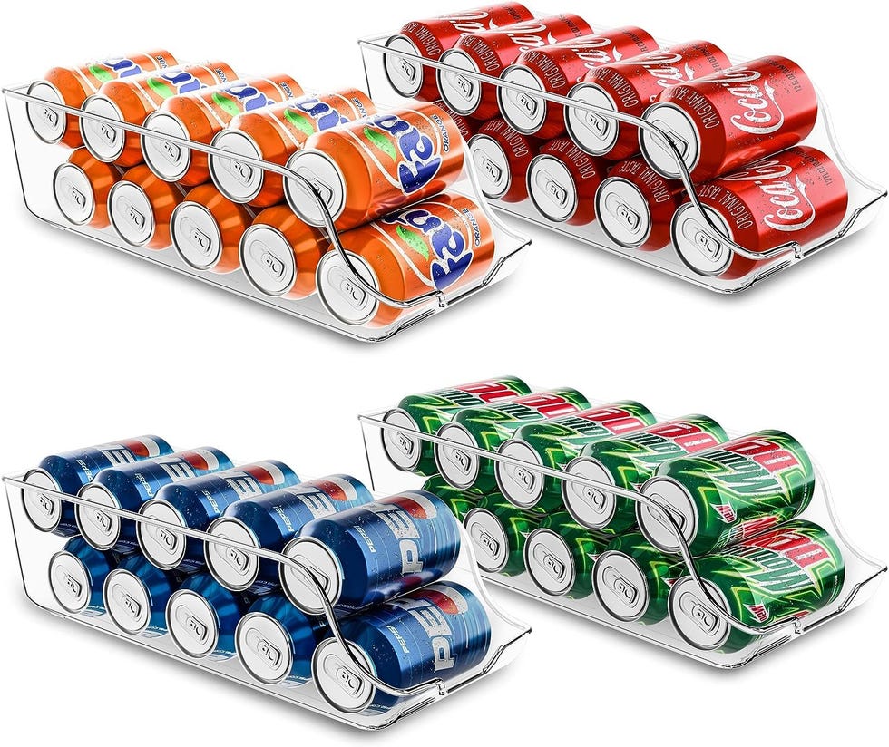 4 Organizadores de latas para la nevera